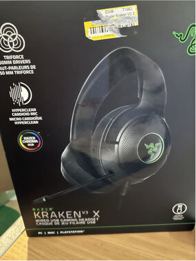 Razer Kraken V3 X Wired USB Gaming Headset for PC, Mac or Playstation Black